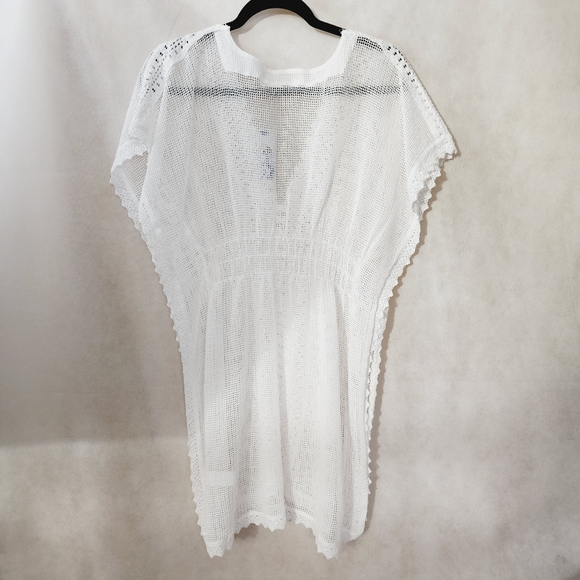 Aquamarine Seaspice Mesh Cotton Cover-Up - Picture 6 of 7